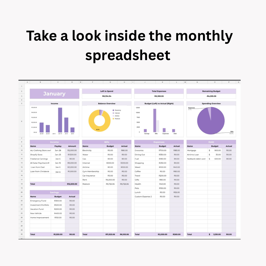 Monthly Budget Planner